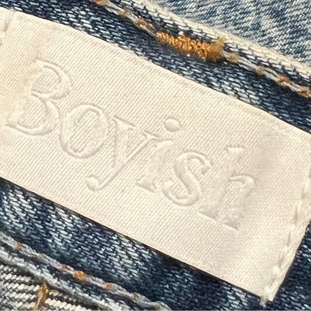Boyish Ziggy High Rise Distressed Straight Leg Jeans His Girl Friday Women’s 26 - Picture 12 of 13